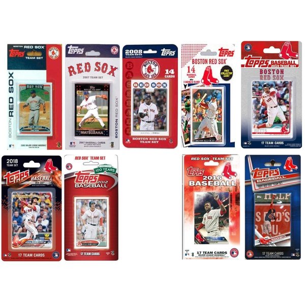 Williams & Son Saw & Supply C&I Collectables REDSOX919TS MLB Boston Red Sox 9 Different Licensed Trading Card Team Sets REDSOX919TS